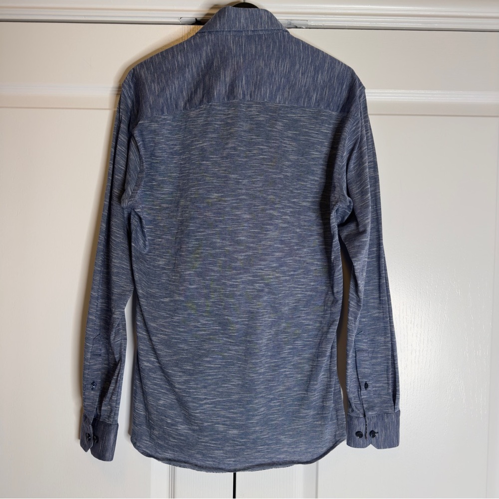Jared Lang Men's Blue‎ Long Sleeve Button-Up Shirt Size Small - Picture 7 of 11
